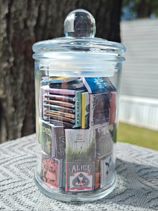 Handmade Other - Whimsical Book Jar 80+ Miniature Books